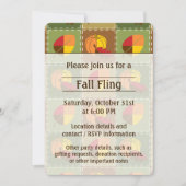 Party Einladung Herbst-Quilt (Vorderseite)