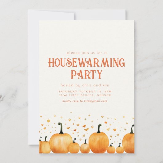 Party Einladung Herbst Themed Housewarming (Vorderseite)