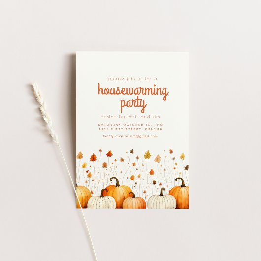 Party Einladung Herbst Themed Housewarming