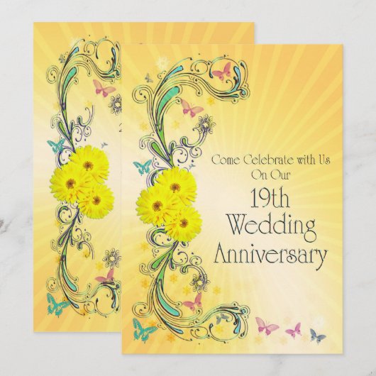 Party Einladung Hochzeit Anniversay (Vorne/Hinten)