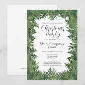 Party Einladung Holiday Greenery (Vorne/Hinten)