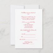 Party Einladung Holiday Tee (Rückseite)