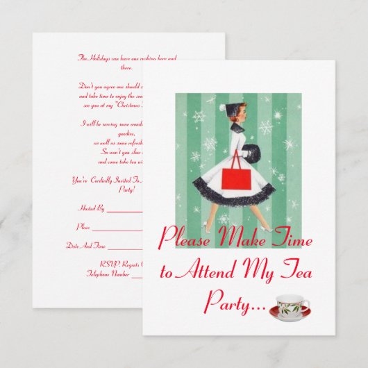 Party Einladung Holiday Tee (Vorne/Hinten)