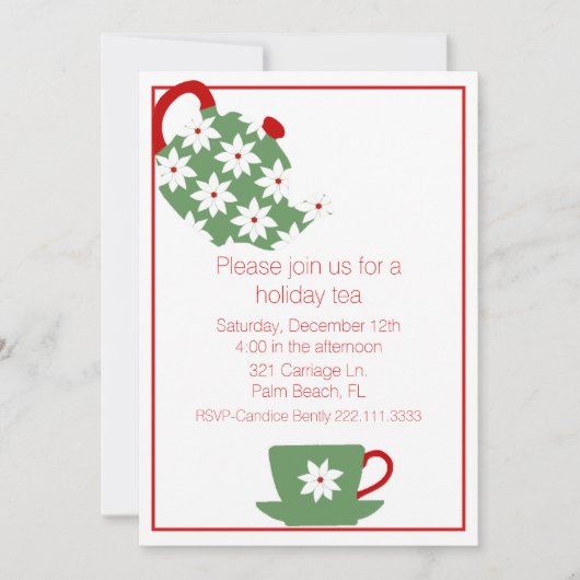 Party Einladung Holiday Tee (Vorderseite)