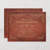 Party Einladung Holiday Wine | Vintager Weinberg (Vorne/Hinten)