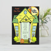 Party Einladung im Spuk Haus (Stehend Vorderseite)