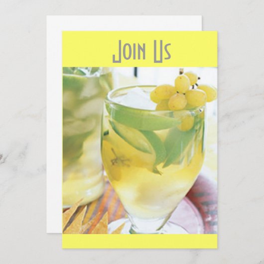 PARTY EINLADUNG "JOIN US" JEDEM ANLASS (Vorne/Hinten)