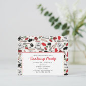 Party Einladung kochen - Vintage Glamour-Küche (Stehend Vorderseite)