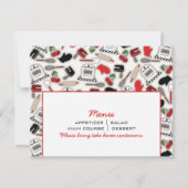 Party Einladung kochen - Vintage Glamour-Küche (Rückseite)