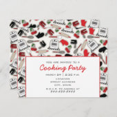 Party Einladung kochen - Vintage Glamour-Küche (Vorne/Hinten)