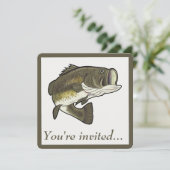 Party Einladung: Largemouth-Bass Einladung (Stehend Vorderseite)
