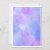 Party Einladung lila und rosa Niedliche Geburtstag (Rückseite)