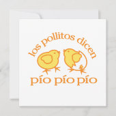 Party Einladung Los Pollitos Dicen (Vorderseite)