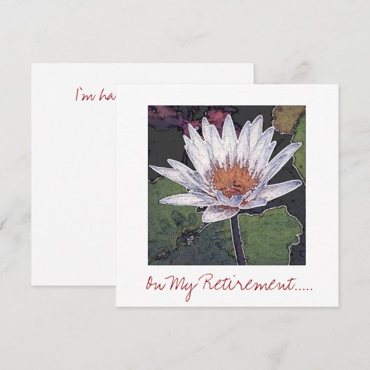 Party Einladung "LOTUS" (Vorne/Hinten)