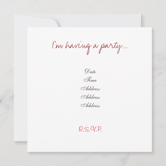 Party Einladung "LOTUS" (Rückseite)