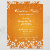 Party Einladung Mandarine Elegante Winter Sparkass (Vorne/Hinten)