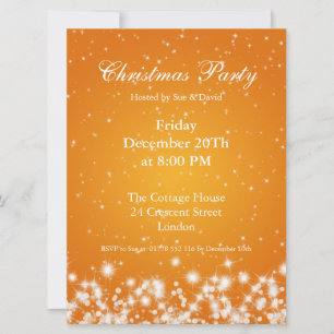 Party Einladung Mandarine Elegante Winter Sparkass