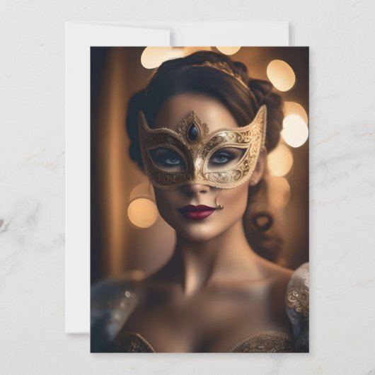 Party Einladung - Mardi Gras Design (Vorderseite)