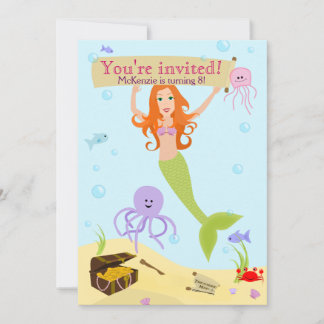 Party Einladung Mermaid