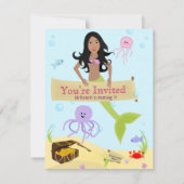 Party Einladung Mermaid (Vorderseite)