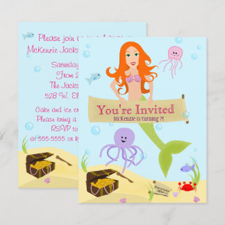 Party Einladung Mermaid