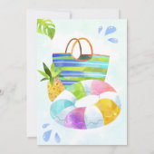 Party Einladung Mermaid Geburtstagsveranstaltung (Rückseite)