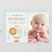 Party Einladung Milch und Cookies Geburtstag (Vorne/Hinten)