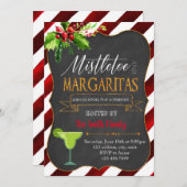Party Einladung Mistletoe und Margaritas (Vorne/Hinten)