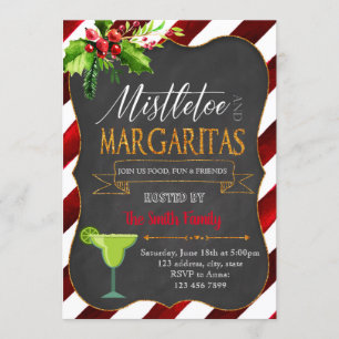 Party Einladung Mistletoe und Margaritas