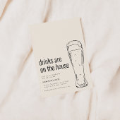 Party Einladung mit Bier