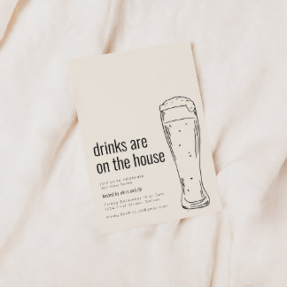 Party Einladung mit Bier