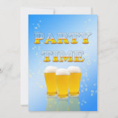 Party Einladung mit Bierbrille (Vorderseite)