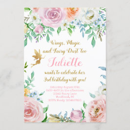 Party Einladung mit Blumengebäck, Einladung zur Fa