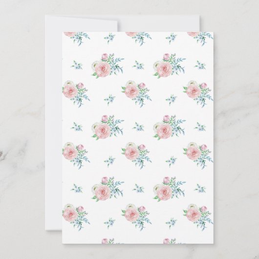 Party Einladung mit Blumengebäck, Einladung zur Fa (Rückseite)