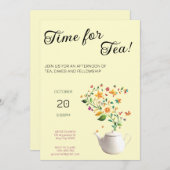 Party Einladung mit Christlichem Tee (Vorne/Hinten)