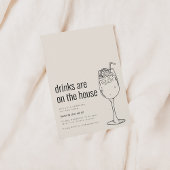 Party Einladung mit Cocktail