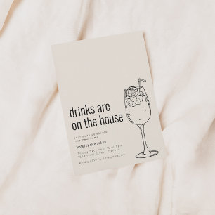 Party Einladung mit Cocktail