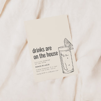 Party Einladung mit Cocktail