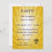 Party Einladung mit einer Mädchenband (Rückseite)