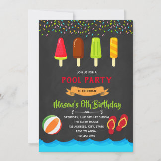 Party Einladung mit Eis