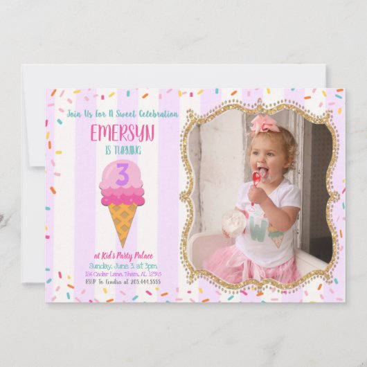 Party Einladung mit Foto (Vorderseite)