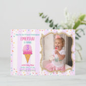 Party Einladung mit Foto (Stehend Vorderseite)