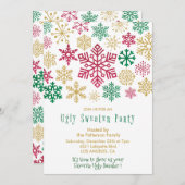 Party Einladung mit hässlichem Pulli (Vorne/Hinten)