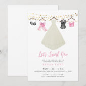 Party Einladung mit Hochzeitskleid (Vorne/Hinten)