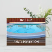 Party Einladung mit Hot Tub (Stehend Vorderseite)