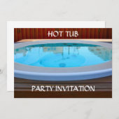 Party Einladung mit Hot Tub (Vorne/Hinten)