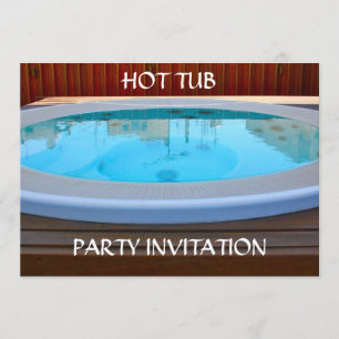 Party Einladung mit Hot Tub