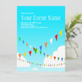 Party Einladung mit Kleinkindern (Stehend Vorderseite)