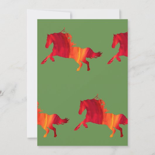 Party Einladung mit Pferd (Rückseite)