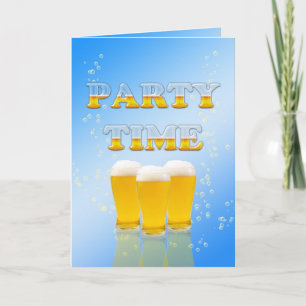 Party Einladung mit viel Bier
